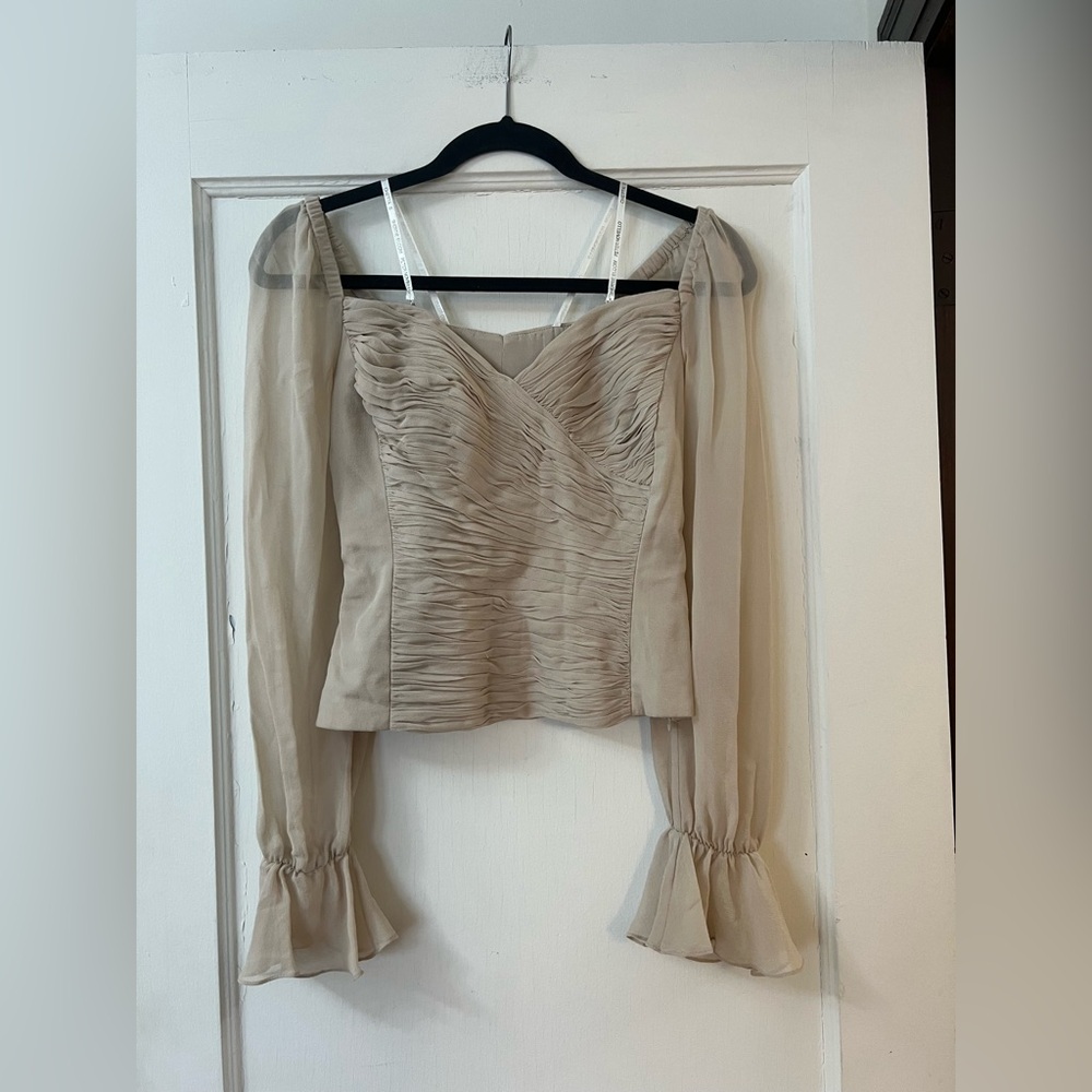 Chetta B Sherri Bloom Peter Noviello 100% Silk Blouse